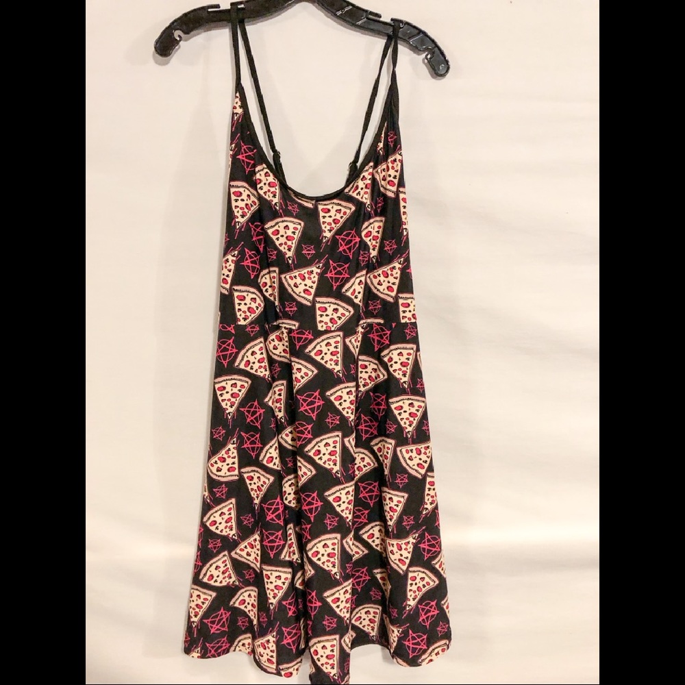 Pizza and Pentagram Rat Baby Skater dress